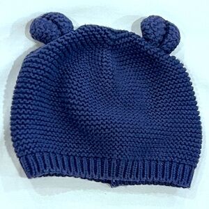 Navy Blue Knitted Kids Beanie